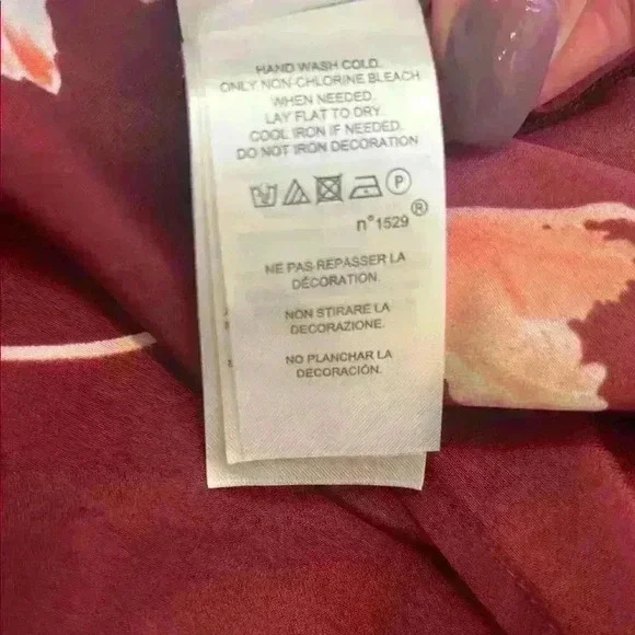 NWT Ralph Lauren sz 4P Burgundy Floral Print Midi Dress - Picture 8 of 9